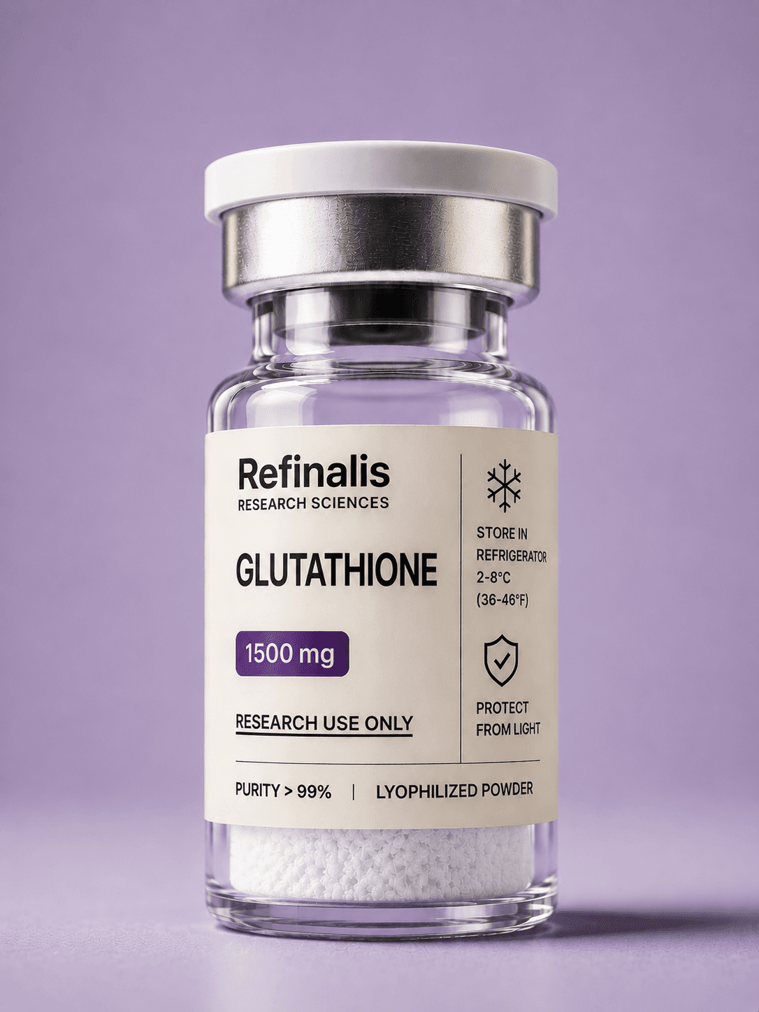 GSH, 1,500 mg — Refinalis research vial